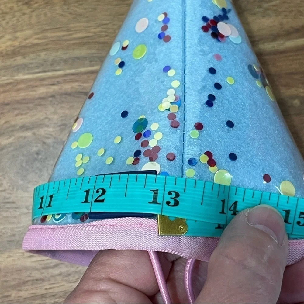 Packed‎ Party Pup Adjustable Strap Party Hat Multi Color Confetti Rainbow NWT